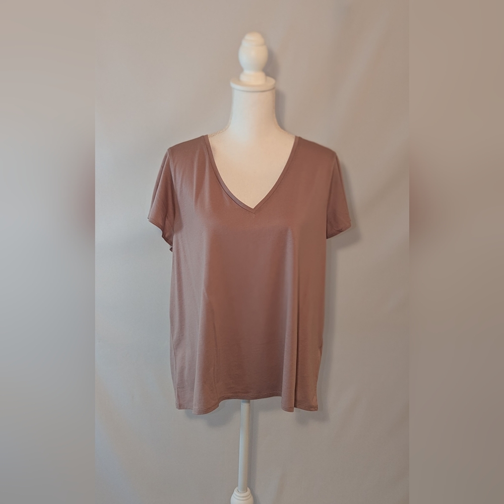 Madewell Crawford Flutter Sleeve Tee Size XXL Vintage Petal Pink/Mauve NWT - Picture 7 of 13
